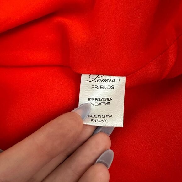 Lovers + Friends Red Cutout Design Party Club Mini Dress Medium - Picture 6 of 7